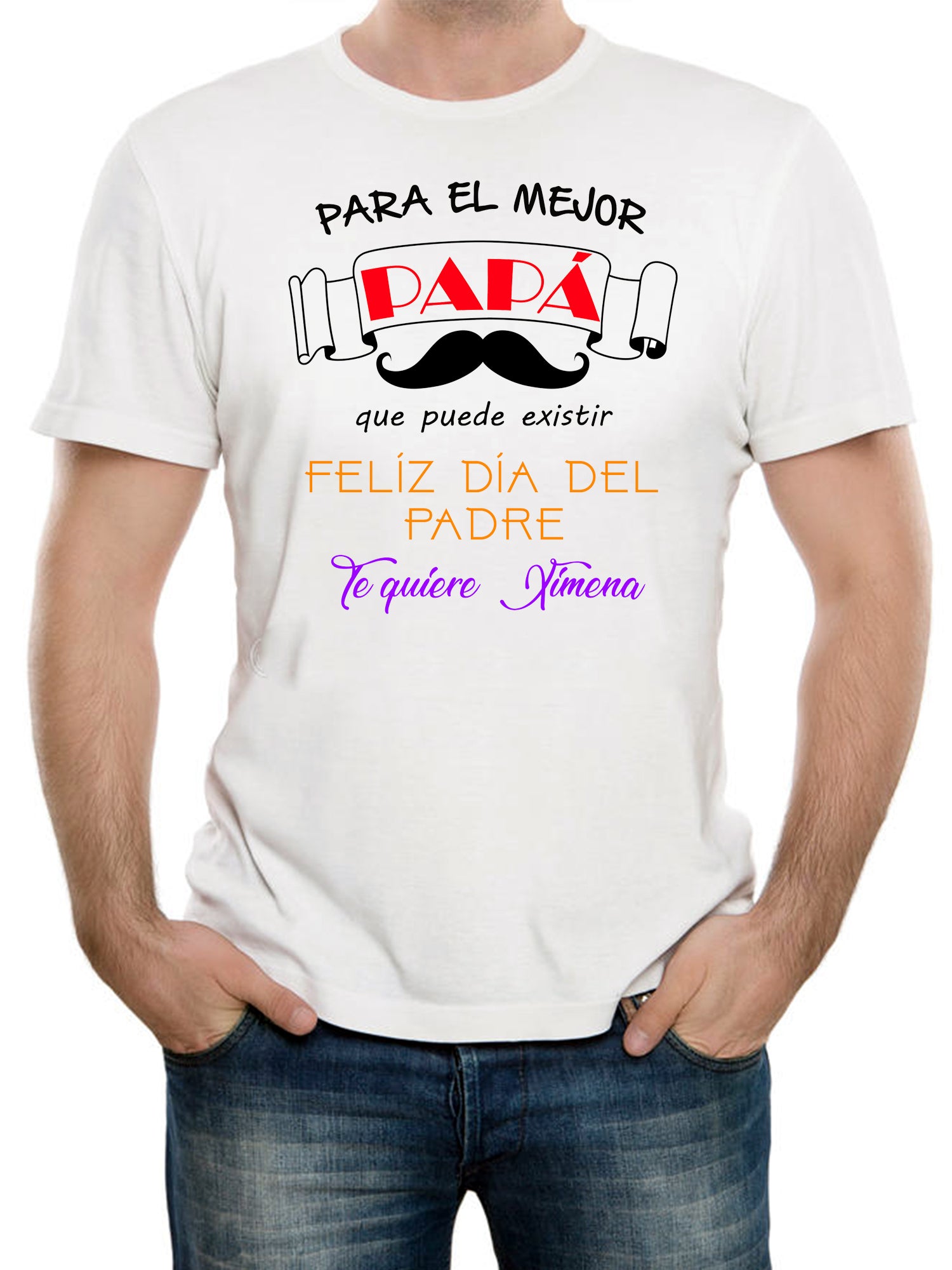 PLAYERA BLANCA SUBLIMADA  DIA DEL PADRE