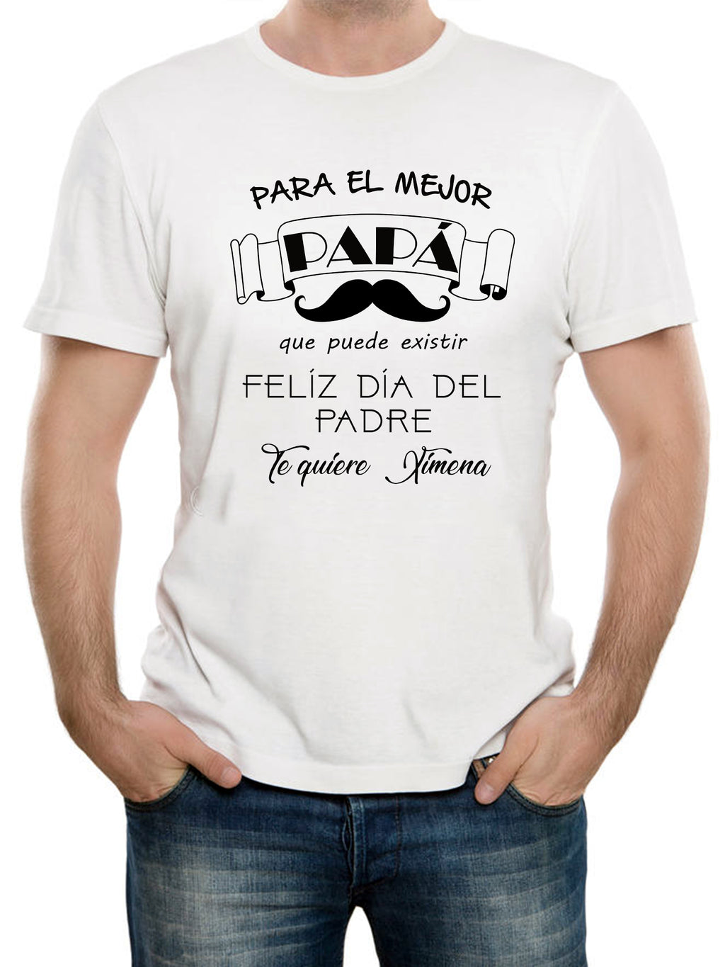 PLAYERA BLANCA SUBLIMADA  DIA DEL PADRE