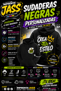 SUDADERA NEGRA PERSONALIZADA