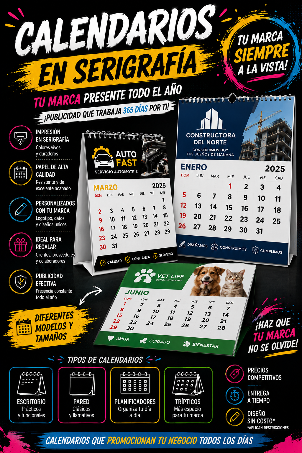 CALENDARIOS EN SERIGRAFIA